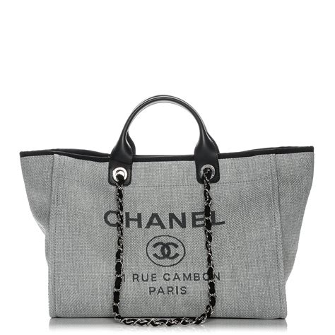 chanel deauville tote small size|chanel canvas large deauville tote.